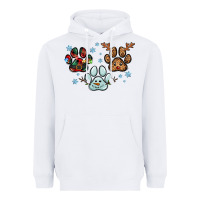 White Christmas paws Heavyweight Hoodie - RanaPortraitStore