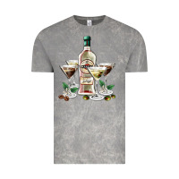 Cloud Rock martini glasses and martini bottle Vintage Tee - AdoDesignShop