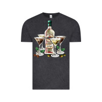 Martini Glasses And Martini Bottle Vintage Tee | Teevron