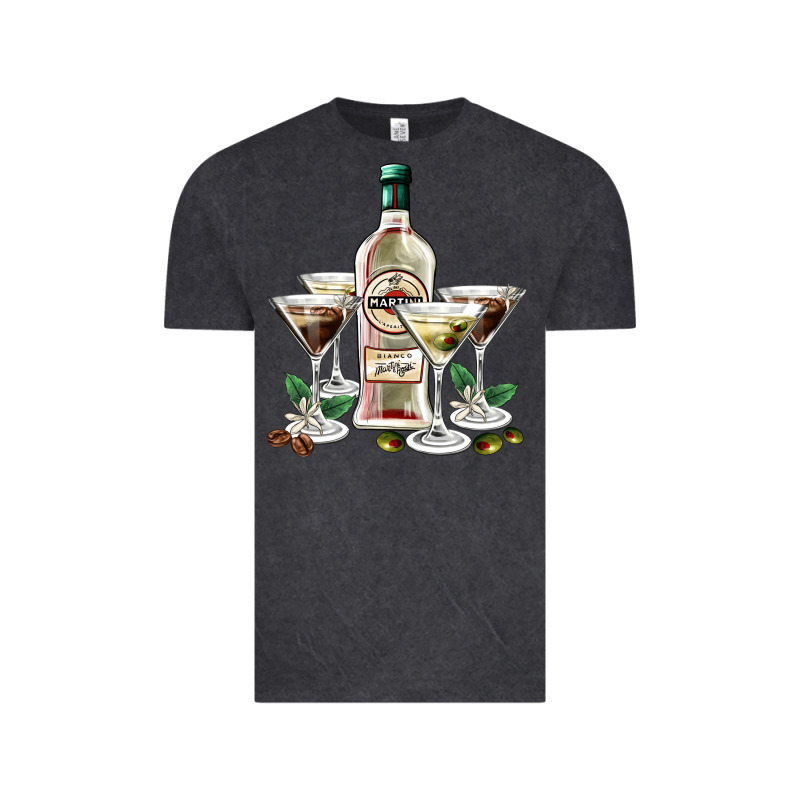 Martini Glasses And Martini Bottle Vintage Tee by AdoDesignShop | Teevron