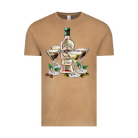 Vintage Camel martini glasses and martini bottle Vintage Tee - AdoDesignShop