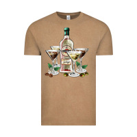 Vintage Coffee martini glasses and martini bottle Vintage Tee - AdoDesignShop