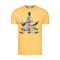 Vintage Mustard martini glasses and martini bottle Vintage Tee - AdoDesignShop