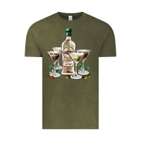Vintage Olive martini glasses and martini bottle Vintage Tee - AdoDesignShop