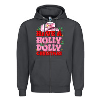 Smoke have a holly dolly christmas Zipper Hoodie - MaliasSmallBusiness