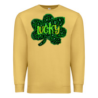 Antique Gold Lucky Shamrock St Patricks Day Premium Sweatshirt - Bettercallsaul
