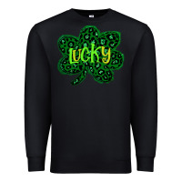 Black Lucky Shamrock St Patricks Day Premium Sweatshirt - Bettercallsaul