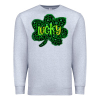 Heather Grey Lucky Shamrock St Patricks Day Premium Sweatshirt - Bettercallsaul