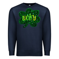 Navy Lucky Shamrock St Patricks Day Premium Sweatshirt - Bettercallsaul