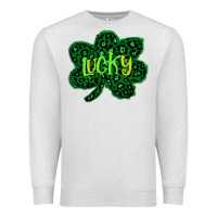 Oatmeal Heather Lucky Shamrock St Patricks Day Premium Sweatshirt - Bettercallsaul