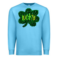 Ocean Blue Lucky Shamrock St Patricks Day Premium Sweatshirt - Bettercallsaul