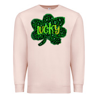 Pale Pink Lucky Shamrock St Patricks Day Premium Sweatshirt - Bettercallsaul
