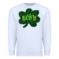 White Lucky Shamrock St Patricks Day Premium Sweatshirt - Bettercallsaul