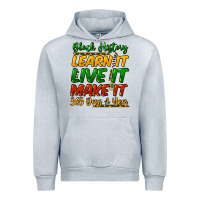 Heather Grey Black history learn it live it make it 365 days Urban Hoodie - HowdyJamesFarm