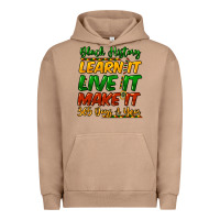Pigment Burro Black history learn it live it make it 365 days Urban Hoodie - HowdyJamesFarm