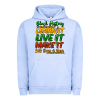 Pigment Grape Ice Black history learn it live it make it 365 days Urban Hoodie - HowdyJamesFarm