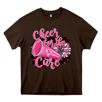 Chocolate Brown Cheer For The Cure Heavy Core Tee - BarkalooDesign