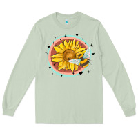 Matcha bee and sunflower Long Sleeve Tee - MaliasSmallBusiness