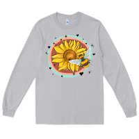 Moon Dust bee and sunflower Long Sleeve Tee - MaliasSmallBusiness
