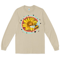 Mushroom bee and sunflower Long Sleeve Tee - MaliasSmallBusiness