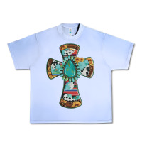 Grape Ice cross with leopard sunflower gemstone serape cowhide Urban Heavy Tee - Artiststas