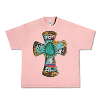 Salmon cross with leopard sunflower gemstone serape cowhide Urban Heavy Tee - Artiststas