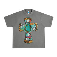 Tornado cross with leopard sunflower gemstone serape cowhide Urban Heavy Tee - Artiststas