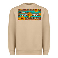 Mushroom aztec sunflower cowhide license plate Heavyweight Sweatshirt - Artiststas