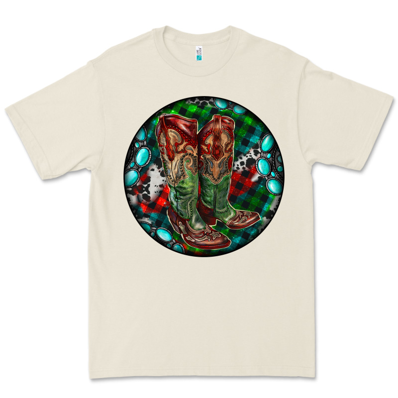 Christmas Cowboy Boots Premium Tee by RanaPortraitStore | Teevron