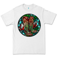 White Christmas Cowboy Boots Premium Tee - RanaPortraitStore