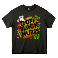 Asphalt dope black nurse Heavy Core Tee - Zillion Design Studio