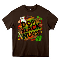 Chocolate Brown dope black nurse Heavy Core Tee - Zillion Design Studio
