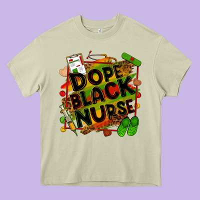 Dope Black Nurse Heavy Core Tee Designed By Zillion Design Studio