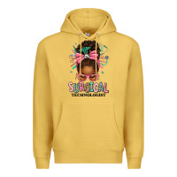 Antique Gold Surgical Technologist Afro Messy Bun Premium Hoodie - texasbilliewilder