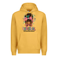 Mustard Surgical Technologist Afro Messy Bun Premium Hoodie - texasbilliewilder