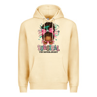 Surgical Technologist Afro Messy Bun Premium Hoodie | Teevron