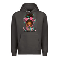 Smoke Surgical Technologist Afro Messy Bun Premium Hoodie - texasbilliewilder