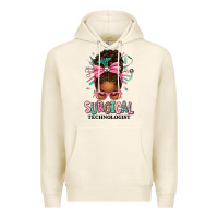 Tofu Surgical Technologist Afro Messy Bun Premium Hoodie - texasbilliewilder