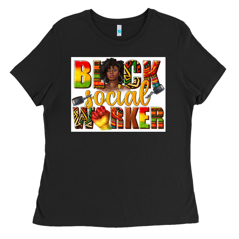 Black Social Worker Ladies Tee by texasbilliewilder | Teevron