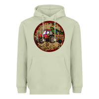Matcha Christmas Tractor Heavyweight Hoodie - RanaPortraitStore