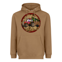 Toasted Coconut Christmas Tractor Heavyweight Hoodie - RanaPortraitStore