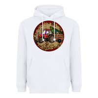 White Christmas Tractor Heavyweight Hoodie - RanaPortraitStore