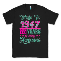 Black made in 1947, 75 years of being awesome kopya Classic Tee - Jasminsmagicworld