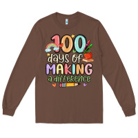 Chestnut 100 days of making a difference Long Sleeve Tee - MaliasSmallBusiness
