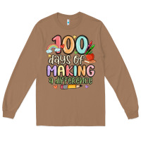Toasted Coconut 100 days of making a difference Long Sleeve Tee - MaliasSmallBusiness