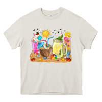Cream summer drinks coffee cups Heavy Core Tee - texasbilliewilder