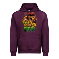 Mauve Wine Black queen afro Urban Hoodie - HowdyJamesFarm