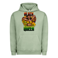 Pigment Oil Green Black queen afro Urban Hoodie - HowdyJamesFarm