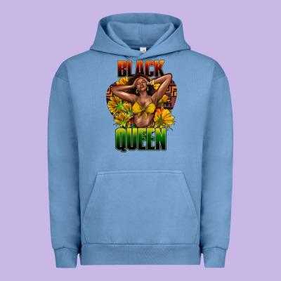 Black Queen Afro Urban Hoodie Designed By Howdyjamesfarm