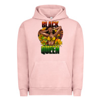 Pigment Salmon Black queen afro Urban Hoodie - HowdyJamesFarm